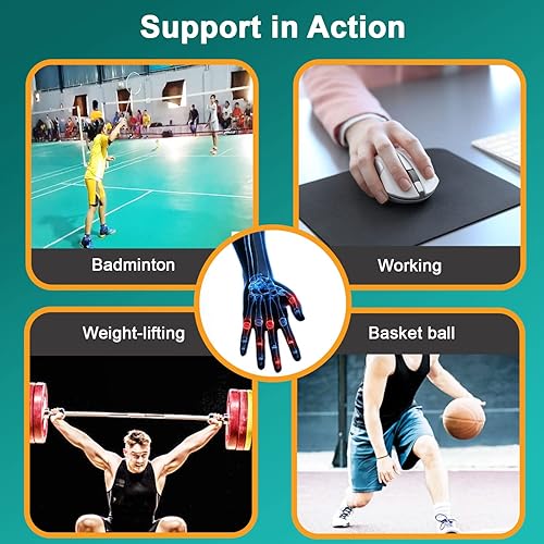 Miniatura 7 de Muñequera inflable con bomba integrada muñequera de compresión  Refuerzo reutilizable con bomba de aire  para aliviar el dolor de manomuñeca