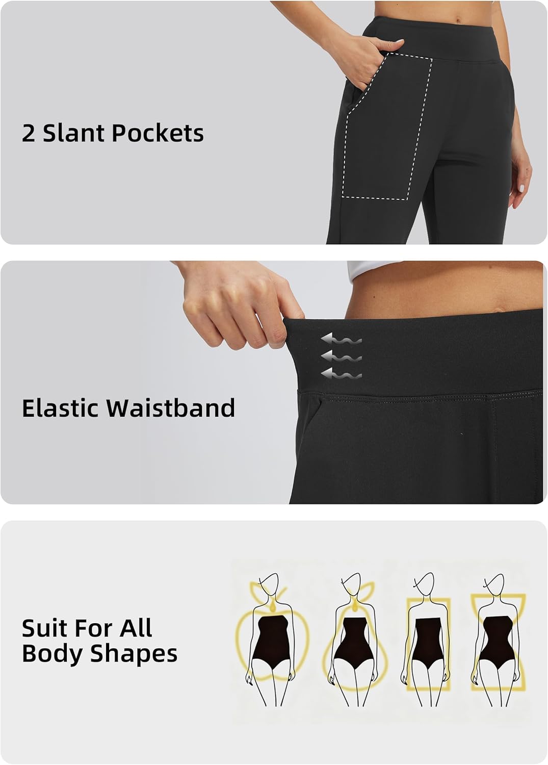 Libin Womens Casual Travel Pants 7/8 Stretchy Golf Pants Ankle Dress Pant Slacks Athletic Workout Sweatpants with 4 Pockets - Image 5