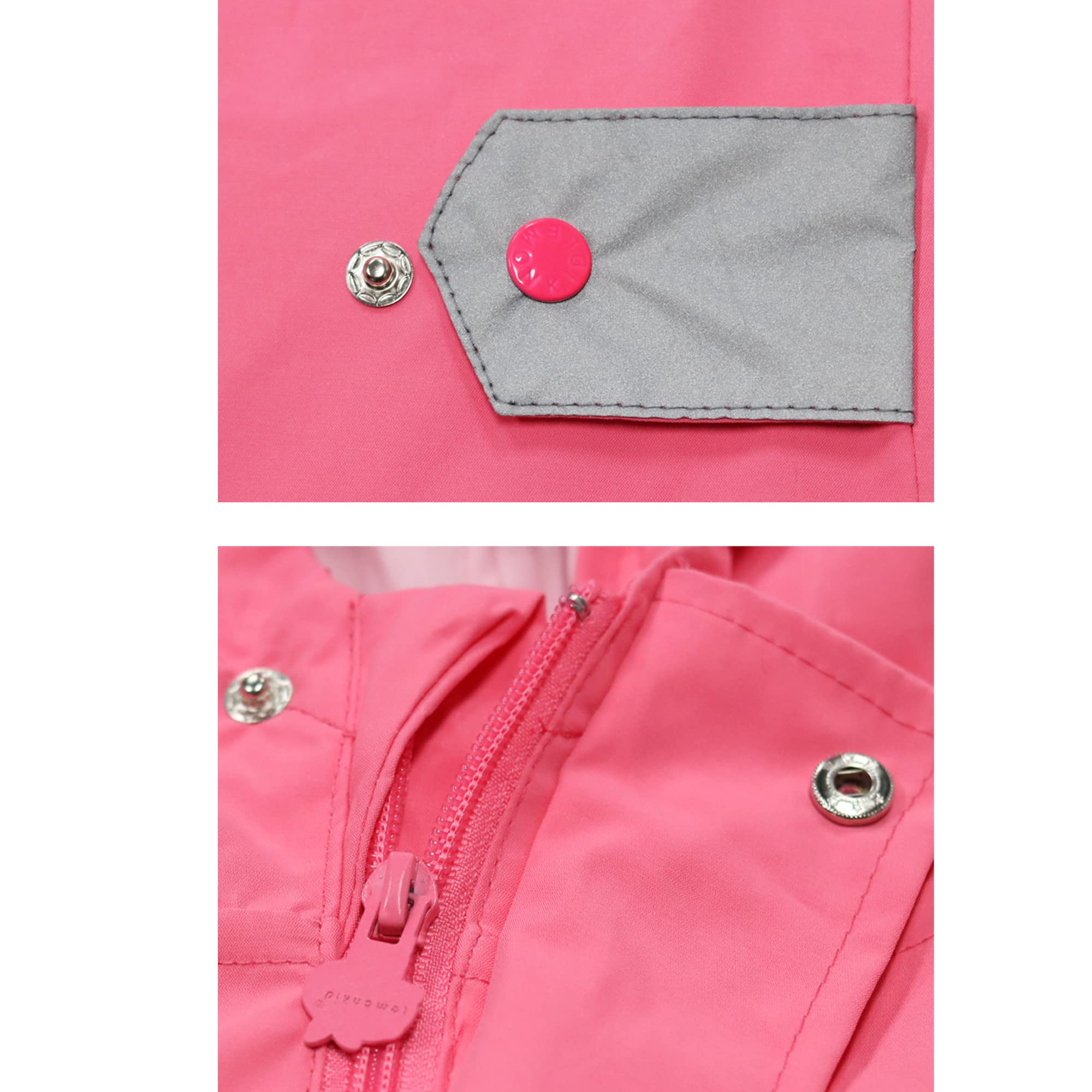 Fewlby Chubasquero Niños Niñas, Impermeable Poncho de Lluvia Ligero Abrigos de Lluvia Chaqueta Impermeable Mono Impermeable con Capucha Traje de Lluvia 1-8 Años