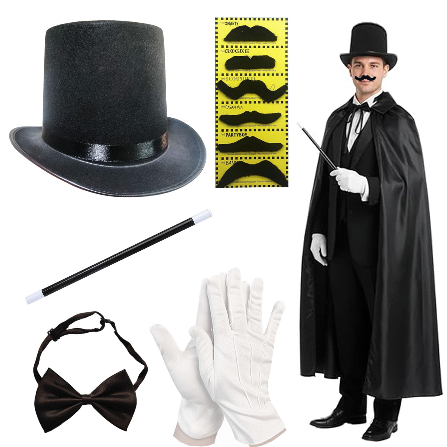 Photo 1 of *See Clerk Notes* GUIX DENG Magician Costume Accessory for Adults, Black Top Hat