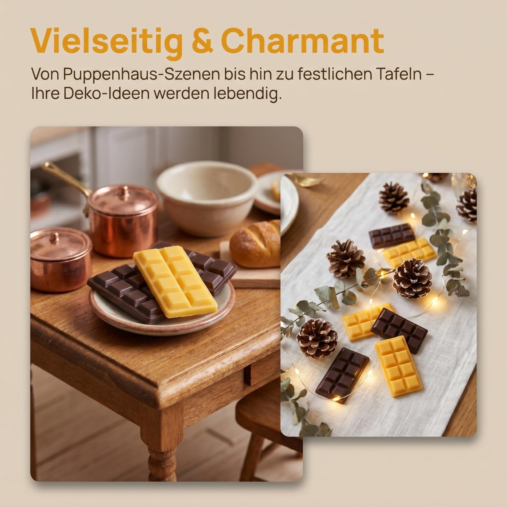 Toyvian Set di 4 modelli realistici di cioccolato finto in resina ingannevole Veri Cioccolati Per Casa delle Bambole E Giochi Di Ruolo Colori Caffè &