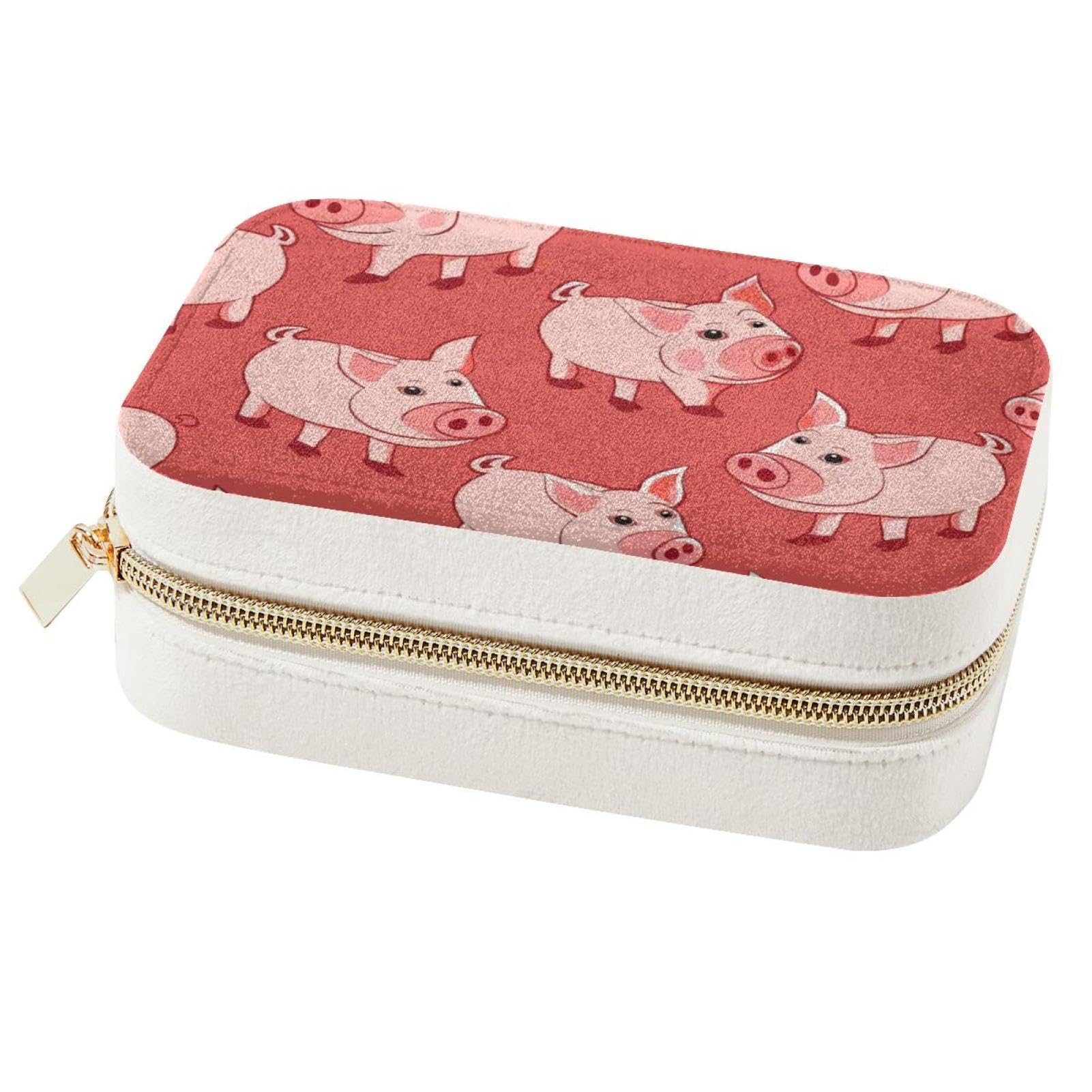 Boîte à bijoux de voyage cochon pour ne plus emmêler vos colliers