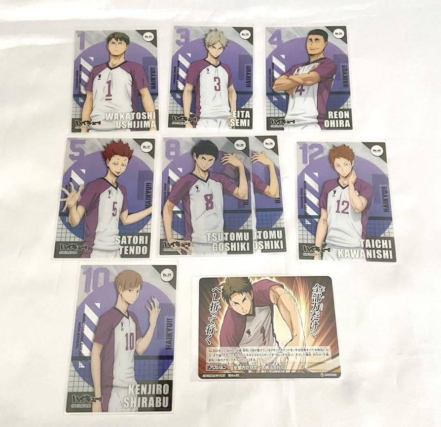 ハイキュー!!バボカ 白鳥沢 サインセット Amazon.co.jp: ハイキュー バボカ 白鳥沢 白布 サインカード 頂