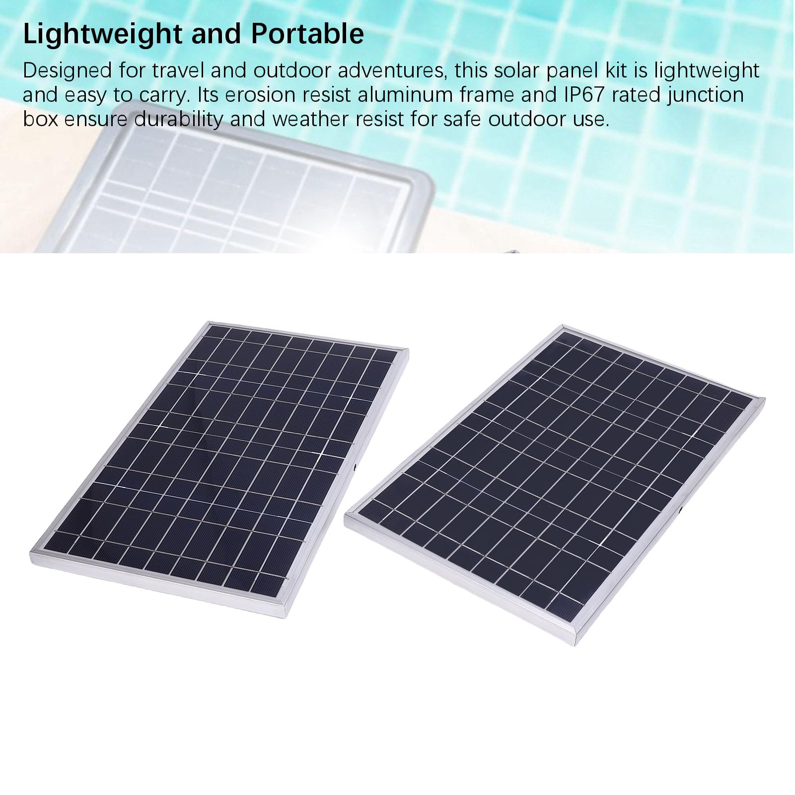Kit de panneaux solaires 200 W, pour centrale électrique, camping en camping-car, chargeur solaire avec un rendement élevé de 23% et indice de protection IP67