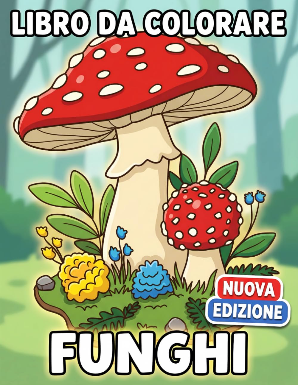 Funghi Libro da Colorare: Oltre 50 Illustrazioni Botaniche Uniche Per Adulti E Ragazzi, Ideali Per Alleviare Lo Stress E Ritrovare La Calma
