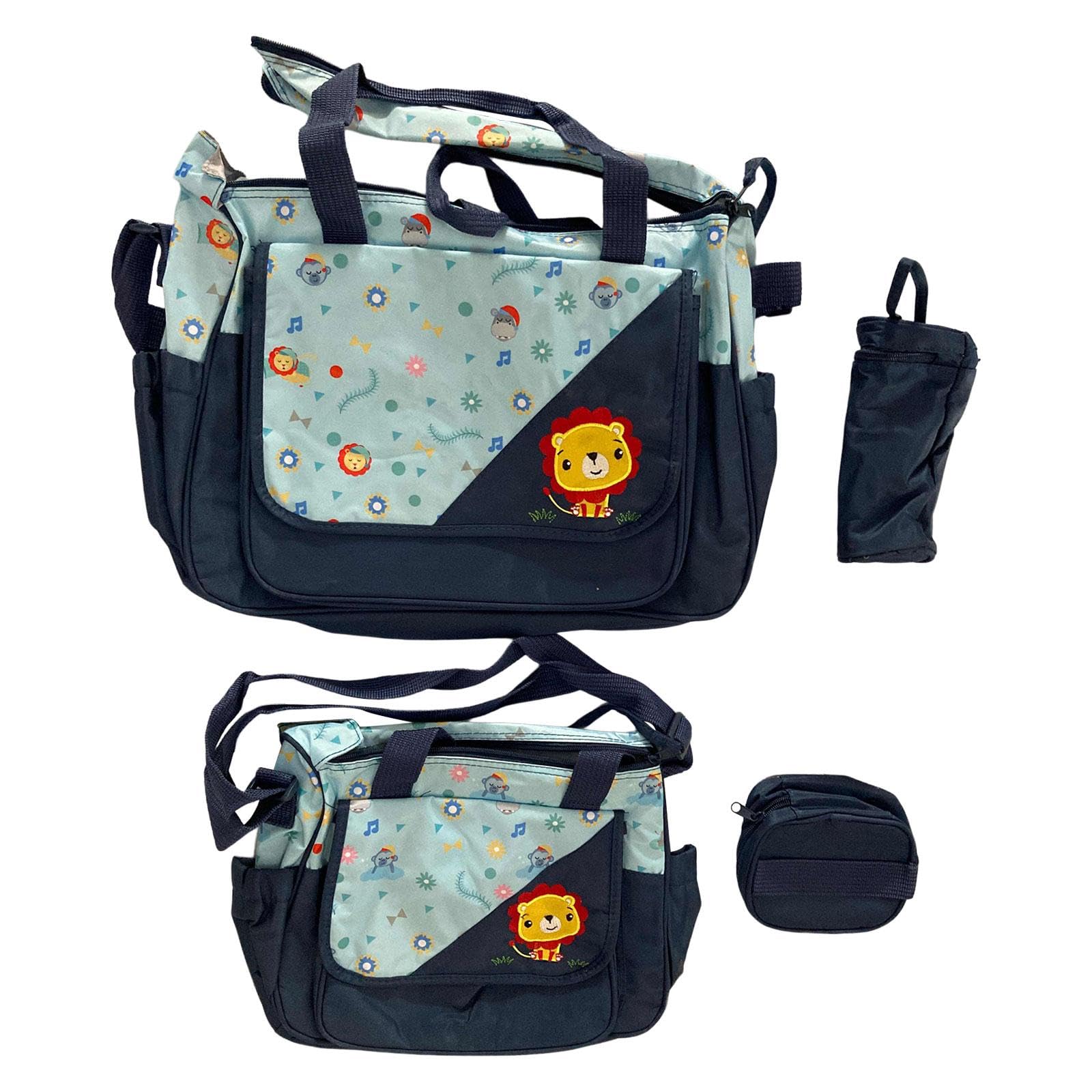 Diaper Bag Set with Pockets with Bottle Bag with Lunch Bag Shoulder Backpack Dark Blue |Baby|Diapering|Diaper Bags-image-37