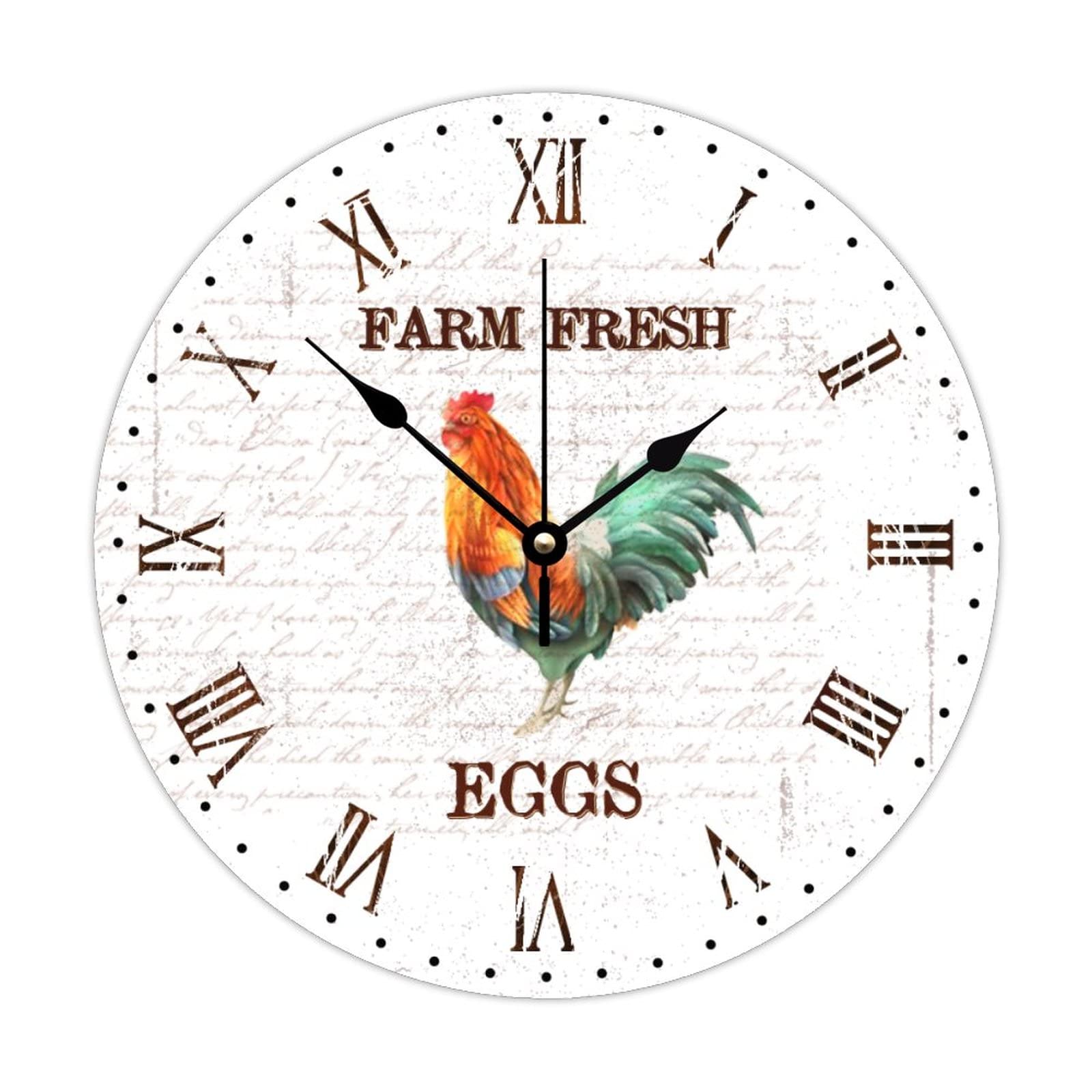 Horloge ronde en bois style campagne pour réveiller la déco de la cuisine