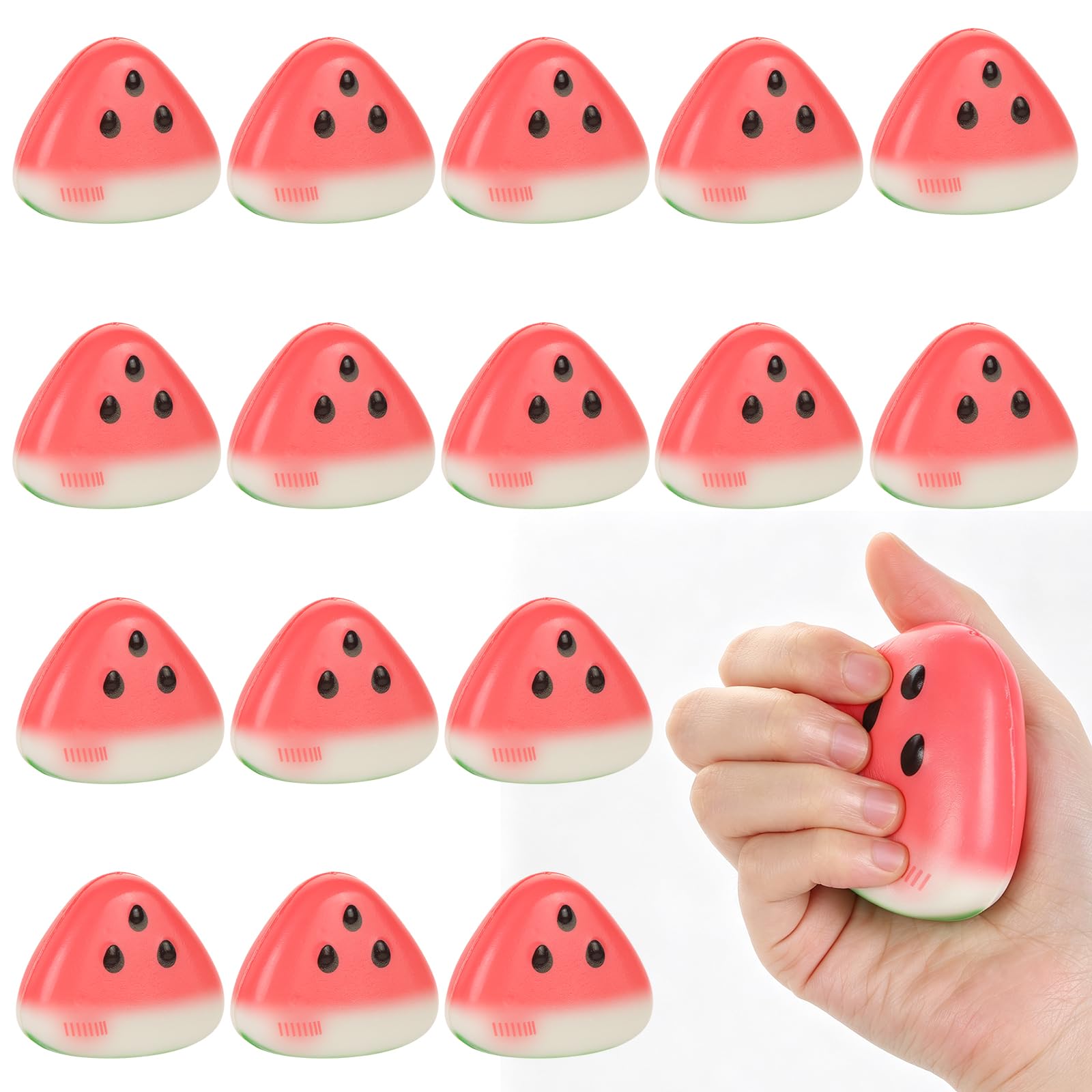 TFHAllOSTYLE 16 Pcs Watermelon Stress Reliever, Slow Rising Foam De-stress, Sensory Stress Relief, Cute Party Bag Fillers & Birthday Presents