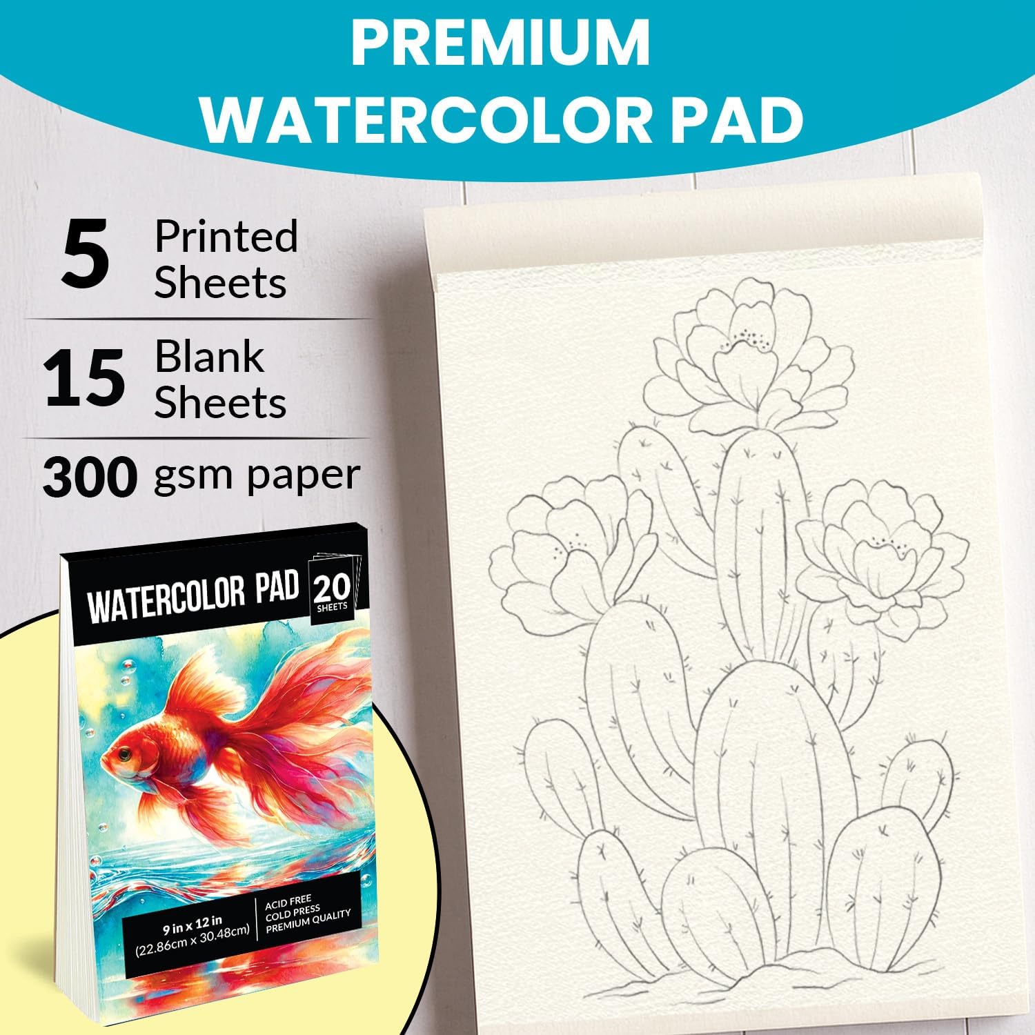 Chalkola Set di pittura ad acquerello, 64 tubetti di pittura ad acqua (12 ml, 11,3 g), 10 pennelli e 1 tavolozza, 20 tamponi per acquerelli, forniture artistiche per adulti, bambini, principianti e