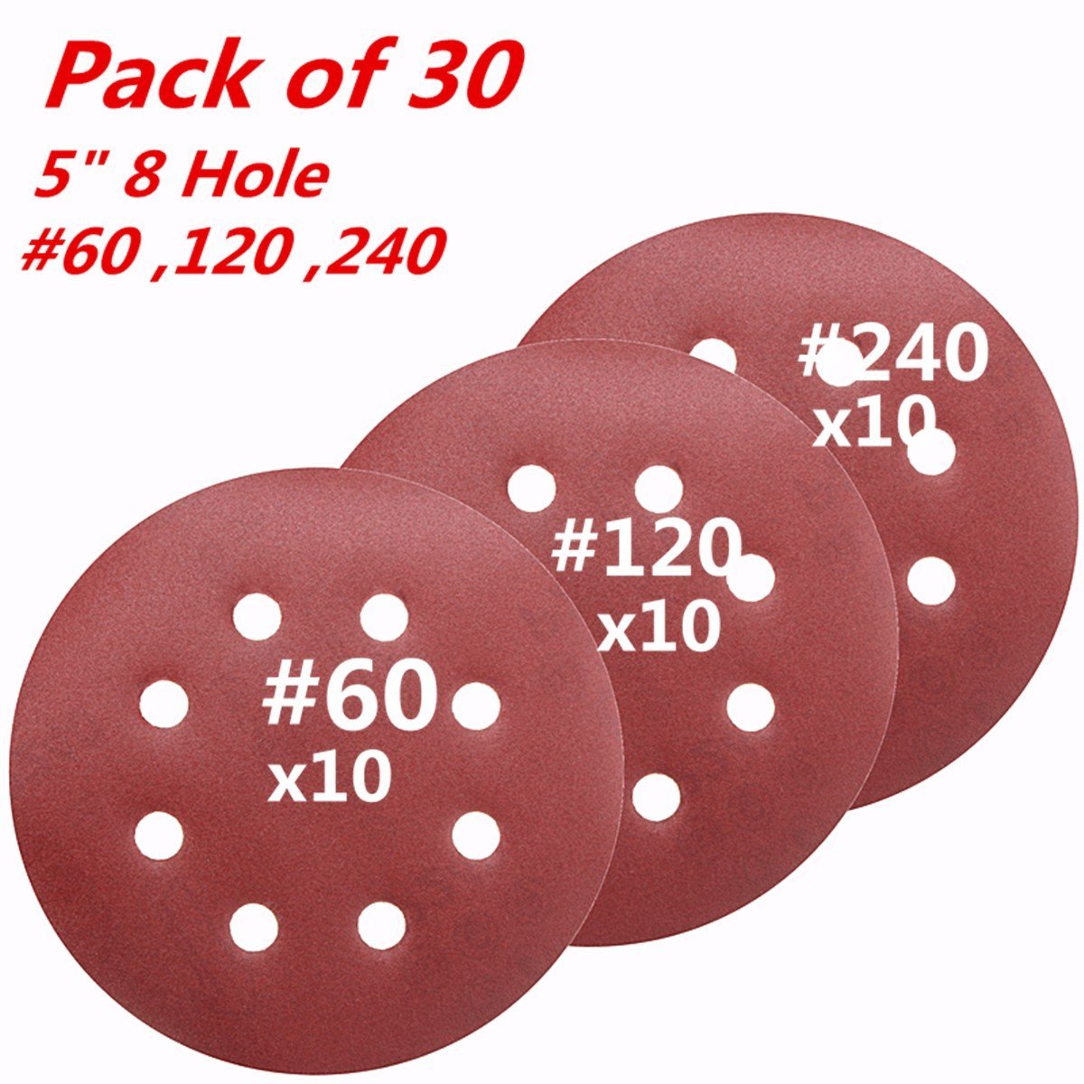 10x Faser-Schleifscheiben 115mm Körnung 60 - Für  Produktbild-Vorschau 5