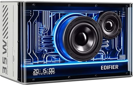 edifier qd35 tabletop bluetooth speaker hi res audio hi res audio wireless certified computer speaker 35w gan ultra fast charging splendid light