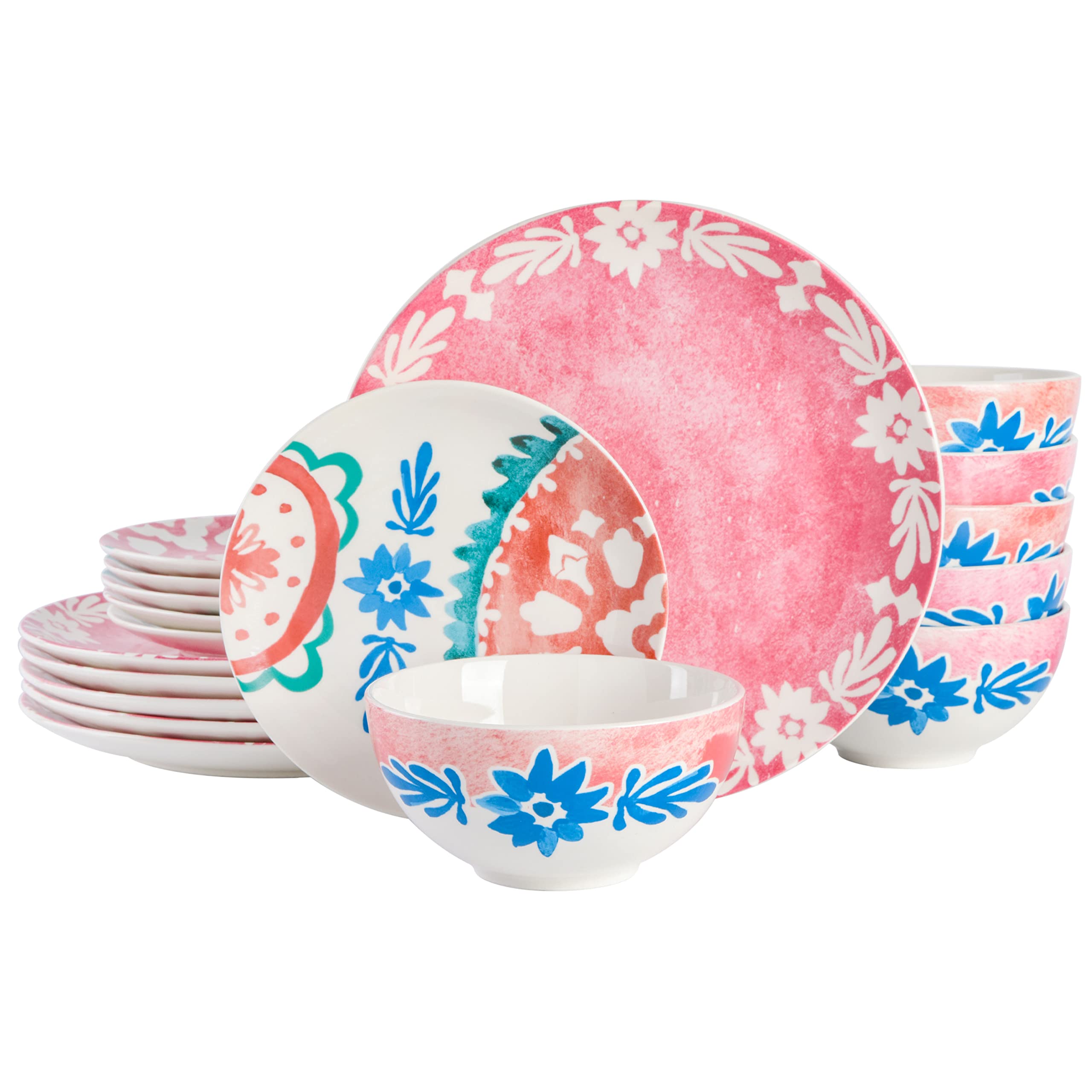 Spice by Tia Mowry Savory Saffron Decorated Coupe Porcelain Chip and