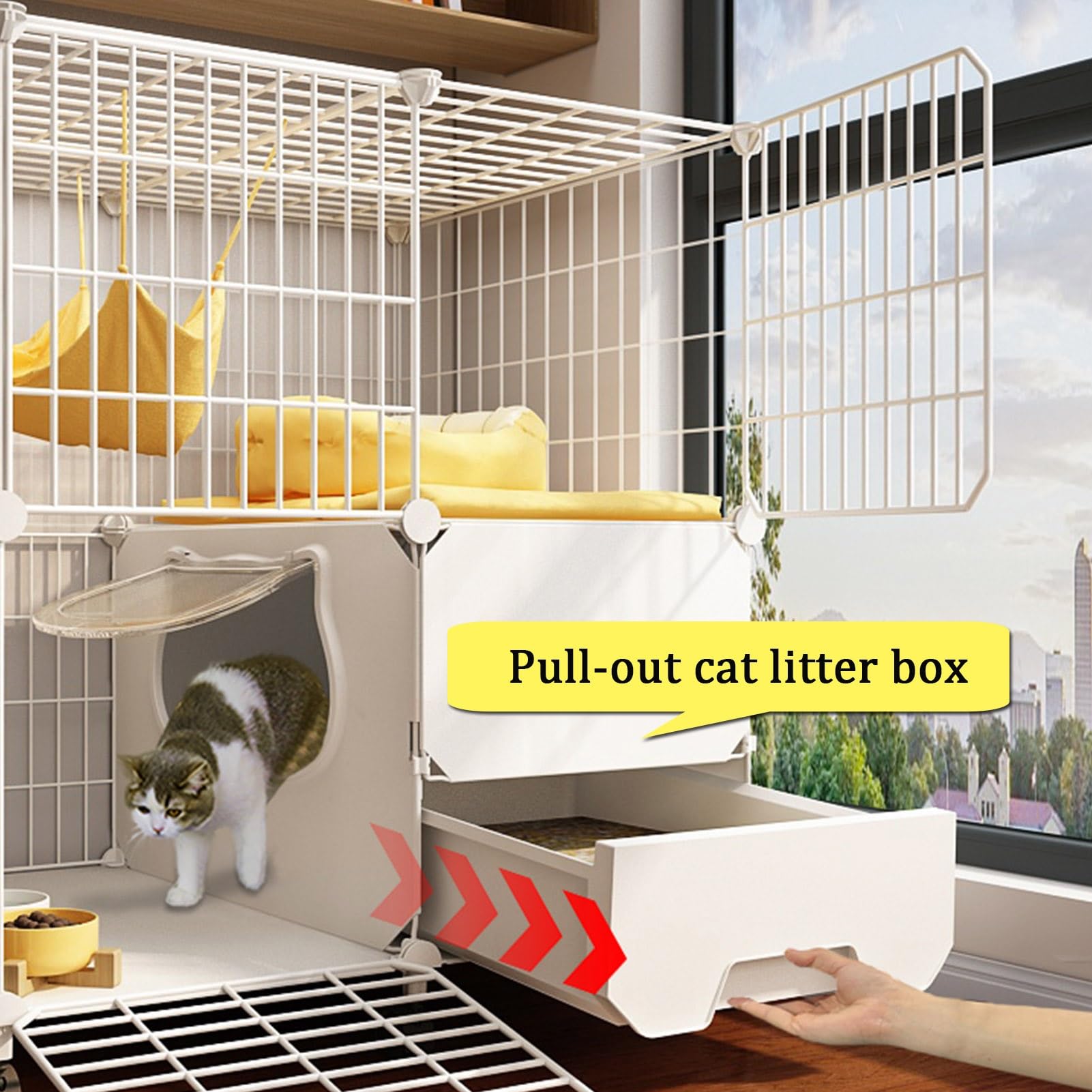 Amazon.co.jp: GUAWJRZDP 猫ケージ、2/3段キャットケージ、猫用ケージ