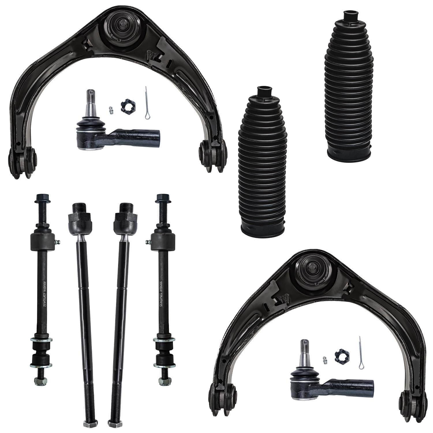 Detroit Axle - 4x4 5-Lug Front Upper Control Arms w/Ball Joint Tie Rods