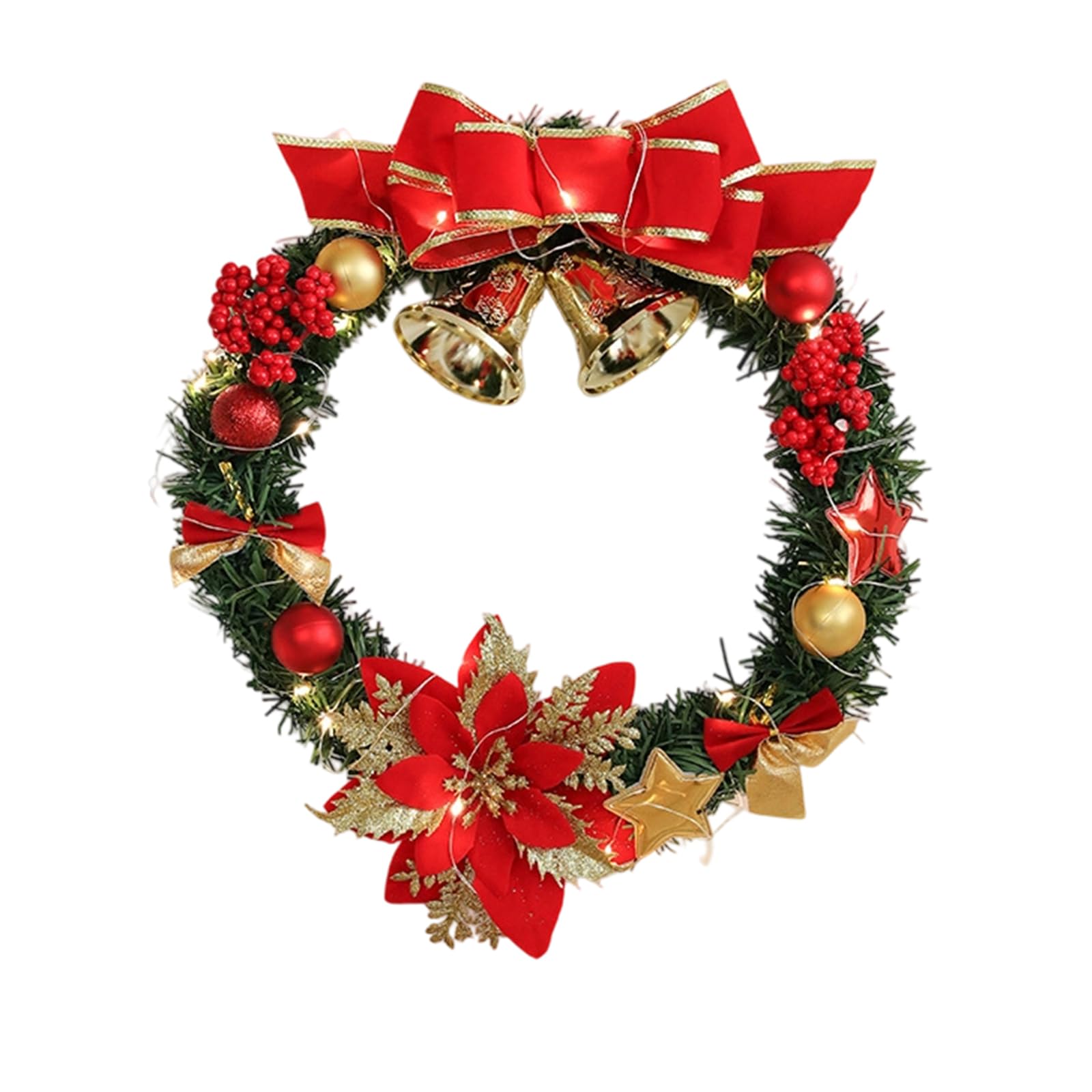 Tsophreniq Christmas Wreath for Front Door Mantels Holiday Party Centerpieces Festival Wreath for Indoor and Outdoor Decoration Christmas Decoration