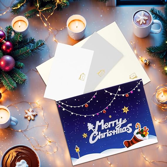 Musical Christmas Card with Light, 3D Pop Up Christmas Cards With Lights & Music, for Girls, Boys.