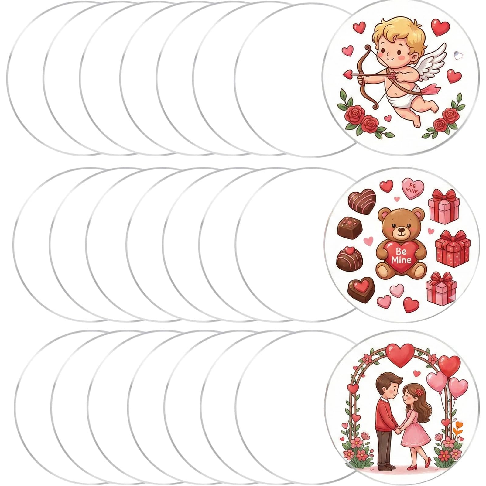24 Pcs 4'' Clear Acrylic Circles Sheet - Acrylic Round Discs for Cake Holders, Coasters, Picture Frames, Christmas & Halloween Decor, Engraving,