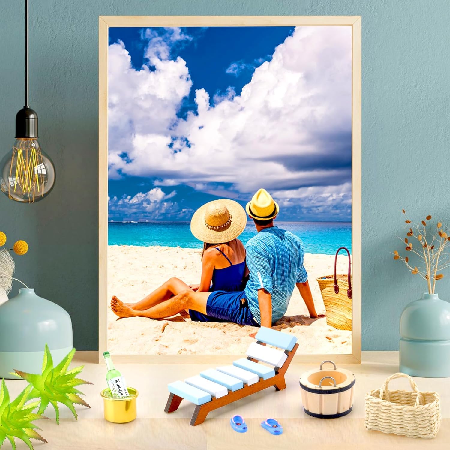 Kit d'accessoires de sauna miniature 11 pièces, décoration bien-être, micro paysage plage bricolage