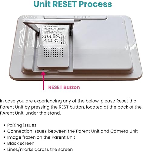 Miniatura 5 de Babysense Cámara complementaria de repuesto para monitor de bebé de video HDS2 solamente, funcionará solo con monitores HDS2, requiere unidad
