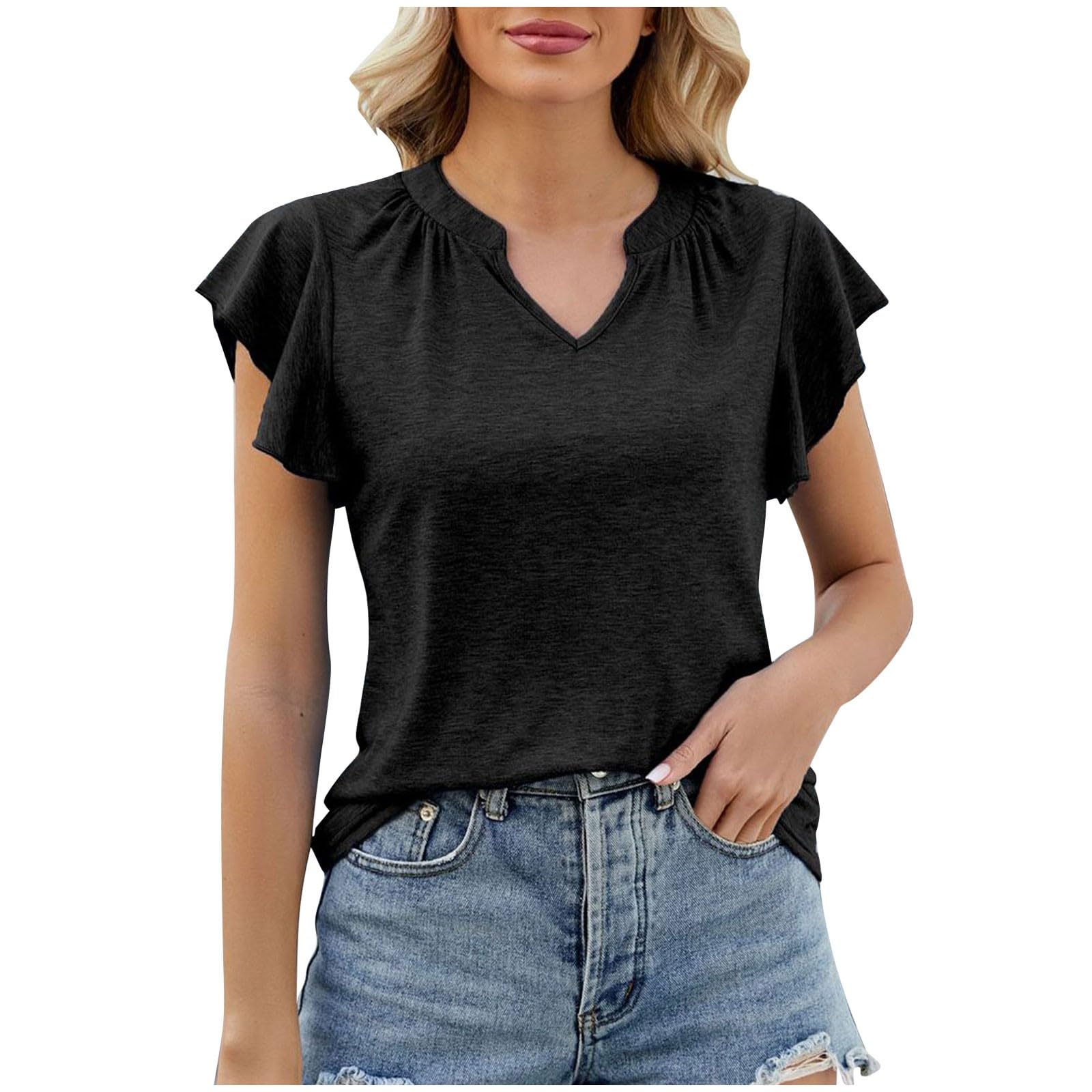Ladies Tops And Blouses Clearance Sale Women Korean Summer Fashion