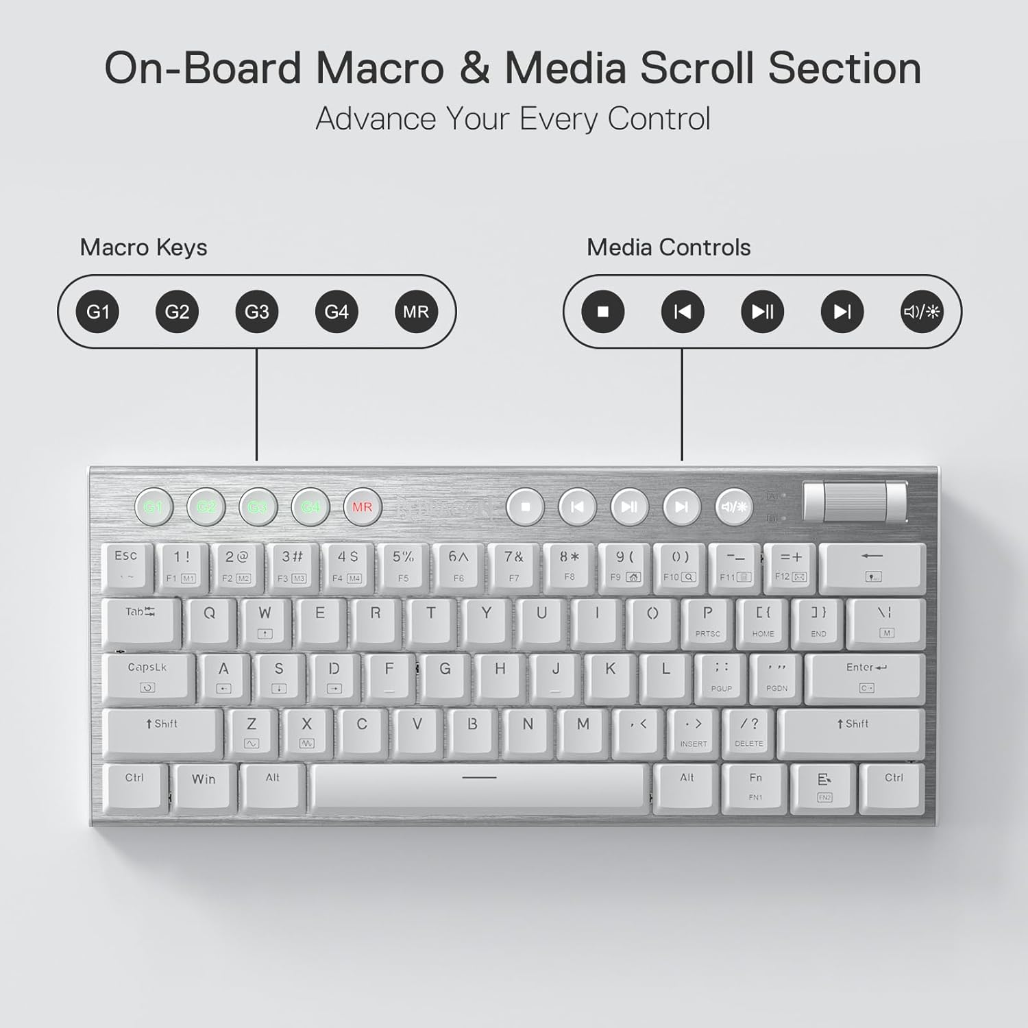 Redragon K632 Pro Macro and Media Controls