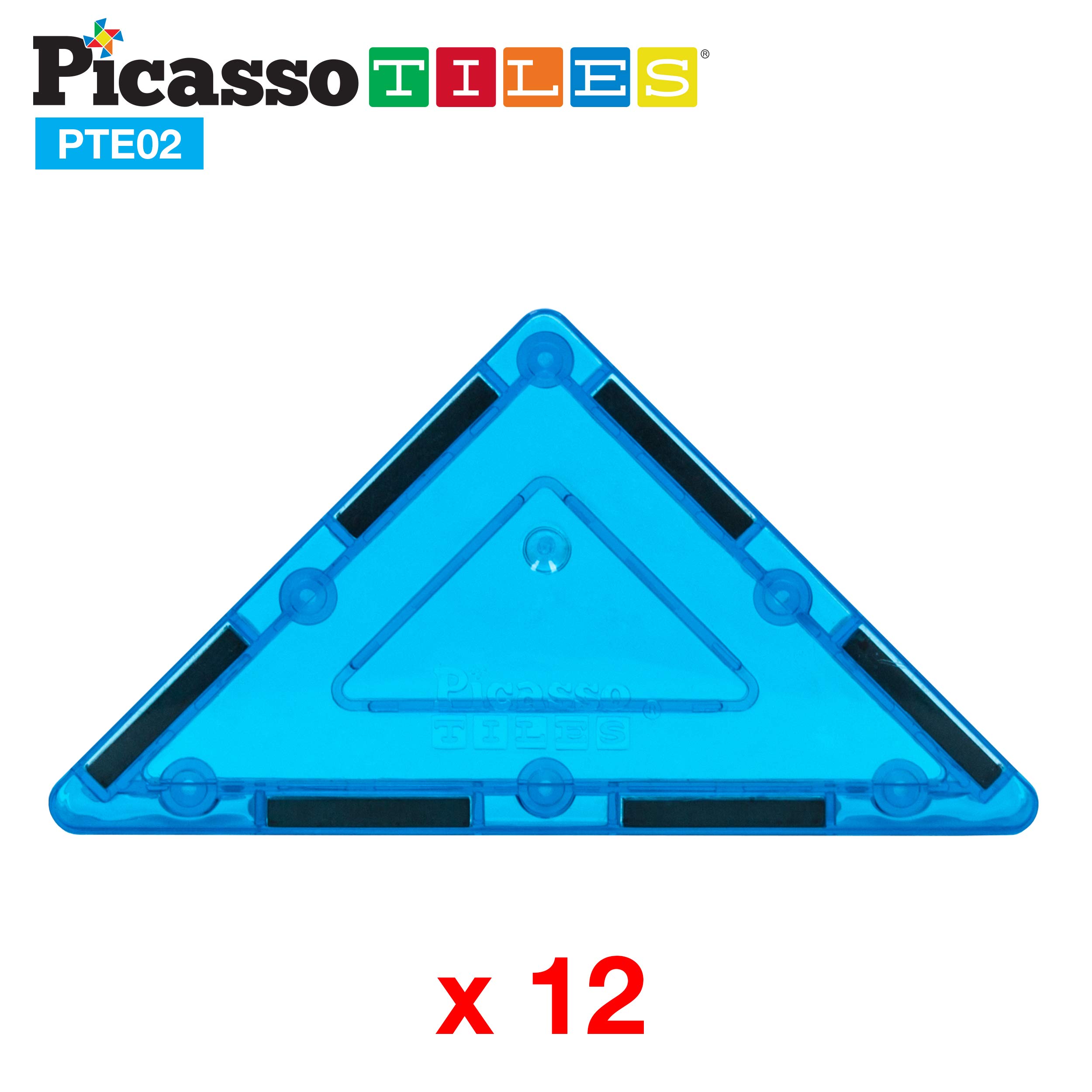 Amazon.com: PicassoTiles Magnetic Tiles Right Triangle + 353pc