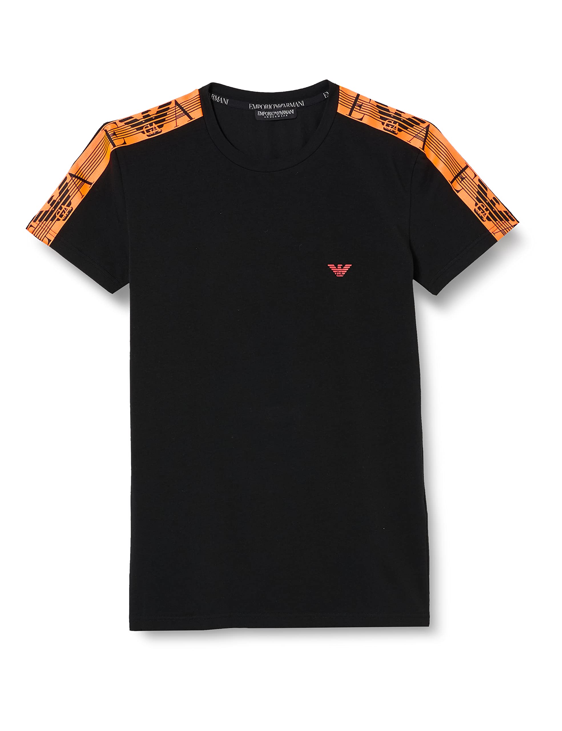 Emporio ArmaniMen's Textured Monogram Logo Band T-Shirt