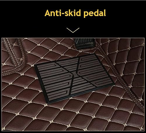 Miniatura 6 de Tapetes de cuero impermeables para automóvil y SUV, alfombrillas para hombres y mujeres, negro y beige, personalizable (color marrón)