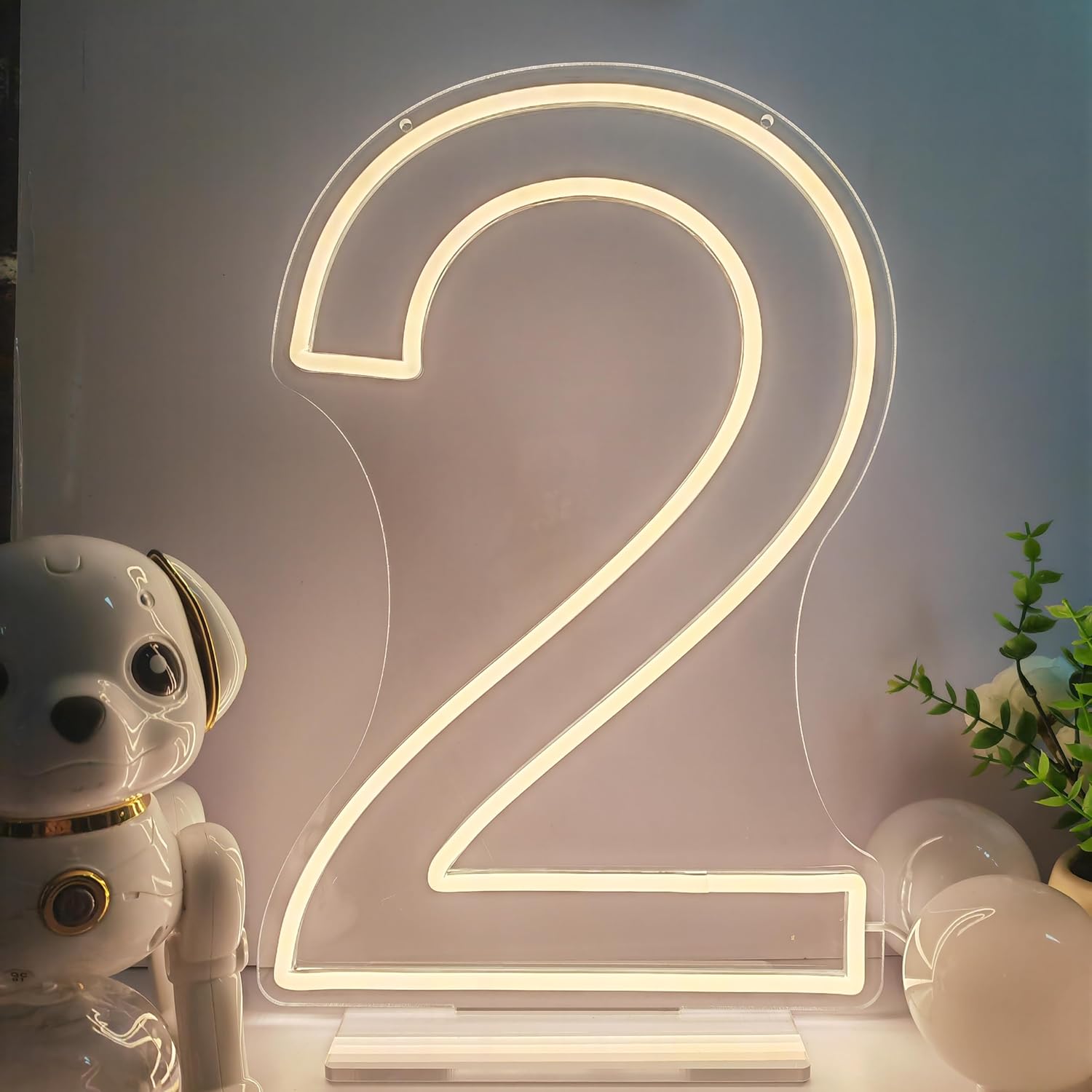 Neon Signs Number 7 Birthdays Decor Neon Lights Party USB Plus Battery Case Light up your baby's birthday with our Neon Number Seven Sign (Number 7-Warm White)