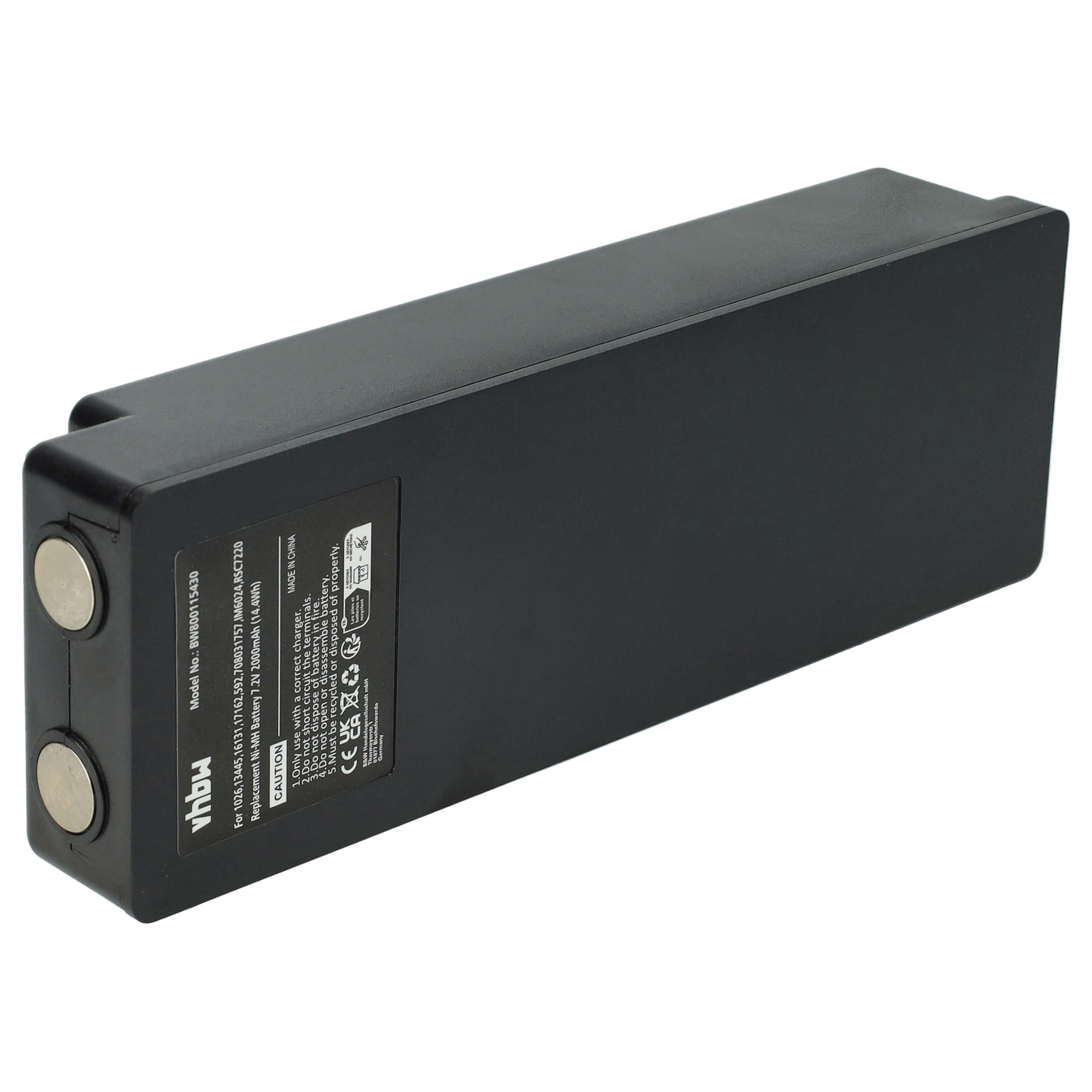 vhbw batteria compatibile Palfinger EEA2512 2000mAh 7,2V NiMH Nero