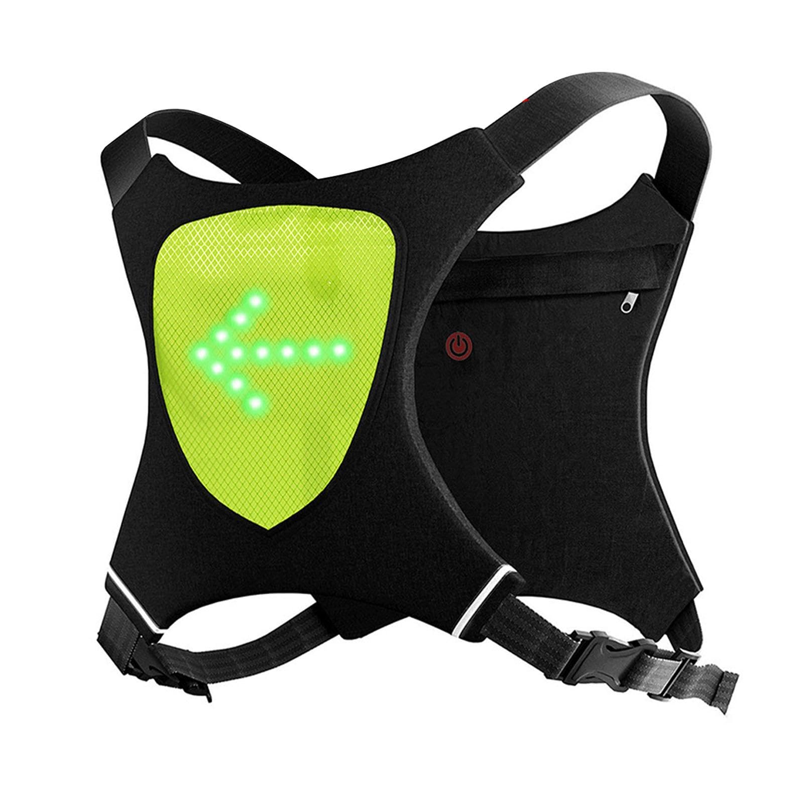 Gilet de cyclisme avec LED clignotante - gilet haute visibilité avec LED, vêtements de cyclisme pour la nuit | Gilet de course réfléchissant-gilet lumineux de guidage universel pour joggeurs, cyclisme