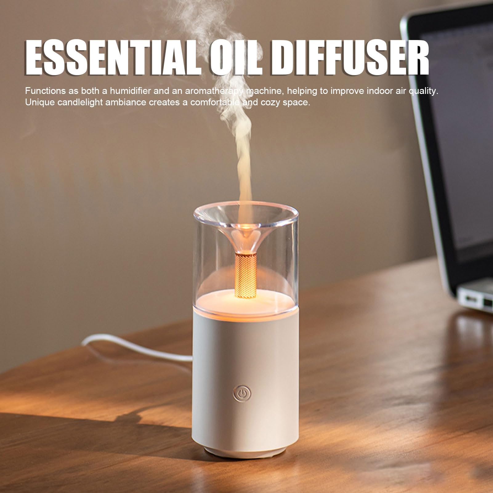 Car Diffuser Humidifier, USB Aromatherapy Essential Oil Diffuser Car Air Freshener Diffuser, Car Diffuser for Essential Oils, Small Mini Aroma Diffuser for Car Home Office