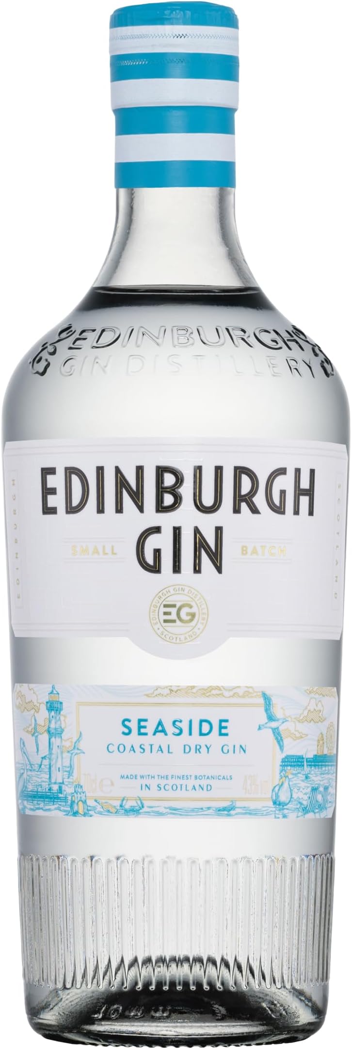 Seaside London Dry Coastal Gin | 70cl 43% ABV | Crisp and Salt Kissed | Award Winning Premium Gin | Inspired by Scotland's Beaches | Perfect for Gifting
