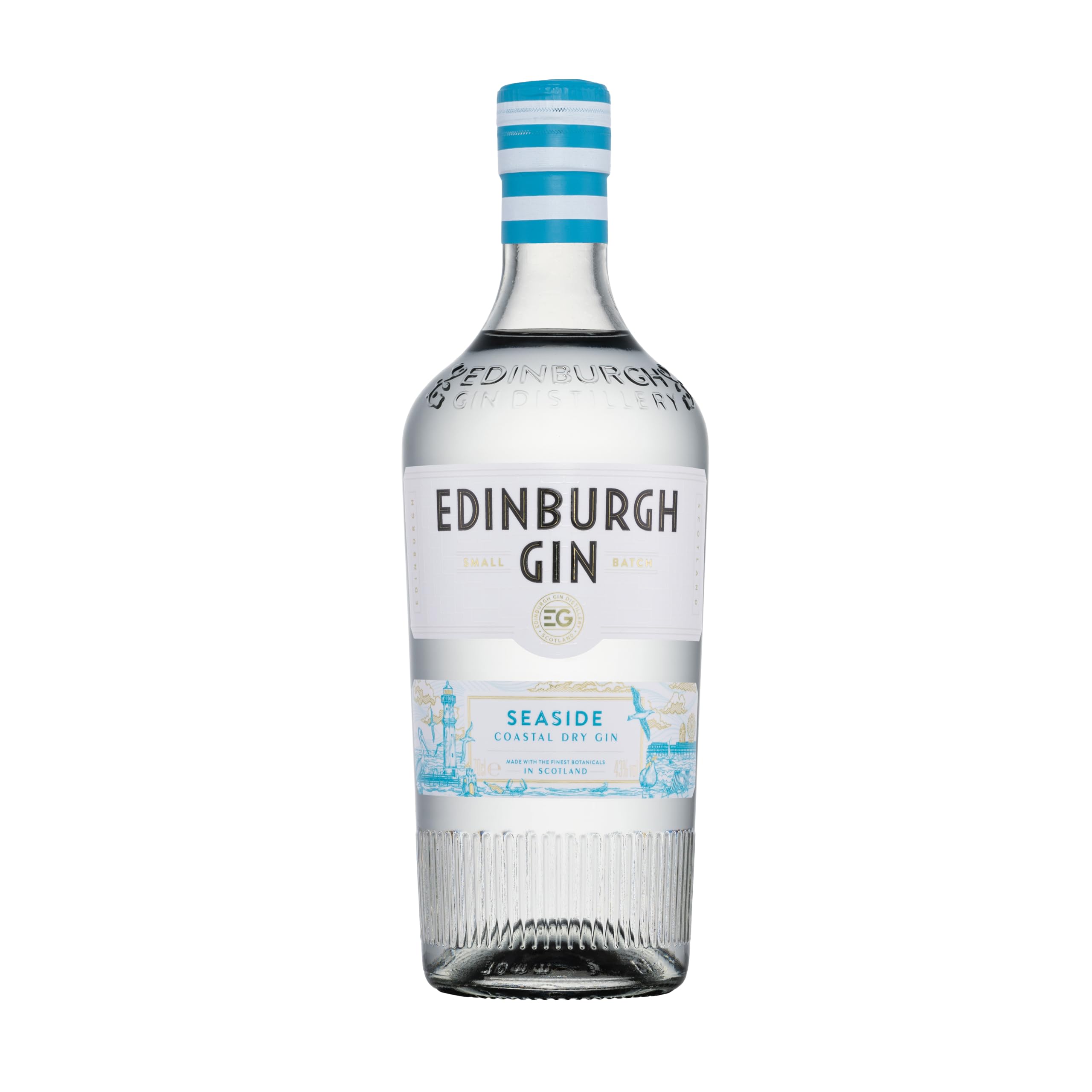 Edinburgh Gin Seaside London Dry Coastal Gin | 70cl 43% ABV | Crisp and Salt Kissed | Award Winning Premium Gin | Inspired by Scotland's Beaches | Perfect for Gifting