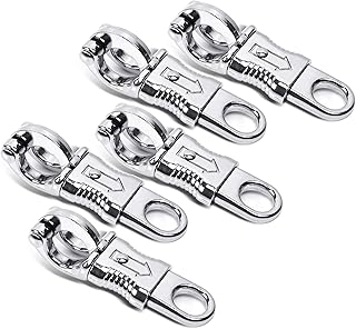 Panic Snap Quick Release Paracord - Nickel Plated Quick Release Panic Snap with Fixed Eye for Get Back Whips - 5 Pack by JIOU JIA