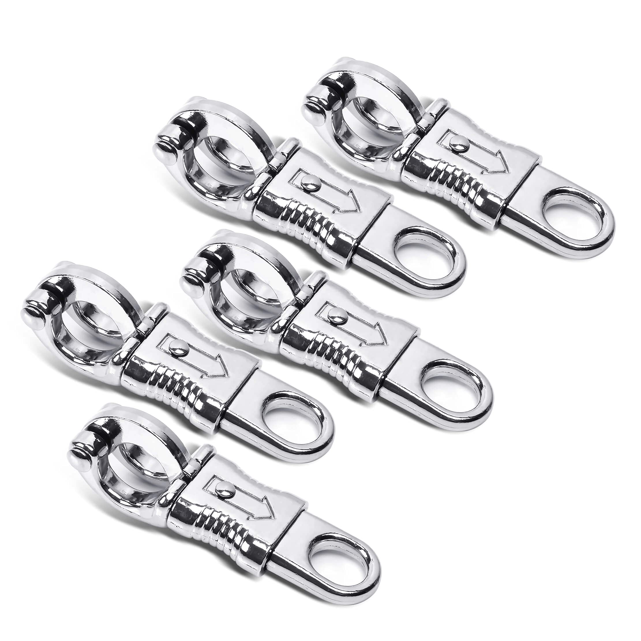 Panic Snap Quick Release Paracord - Nickel Plated Quick Release Panic Snap with Fixed Eye for Get Back Whips - 5 Pack by JIOU JIA