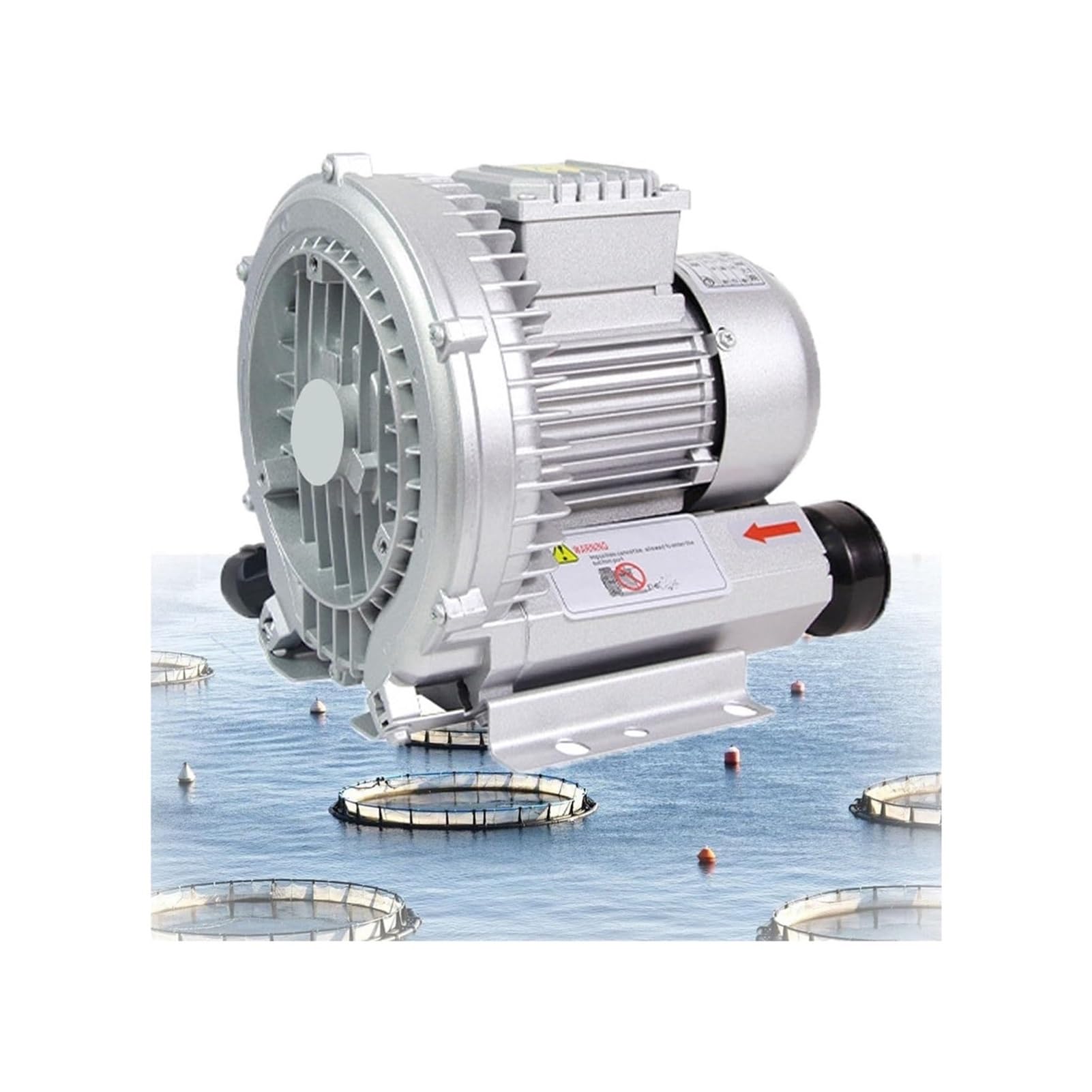 Genérico Soplador regenerativo monofásico/trifásico de Anillo vórtice de 120 W a 7500 W, Bomba de vacío regenerativa para soplado o succión de Aire para aireación de Aguas residuales, acuarios y Esta