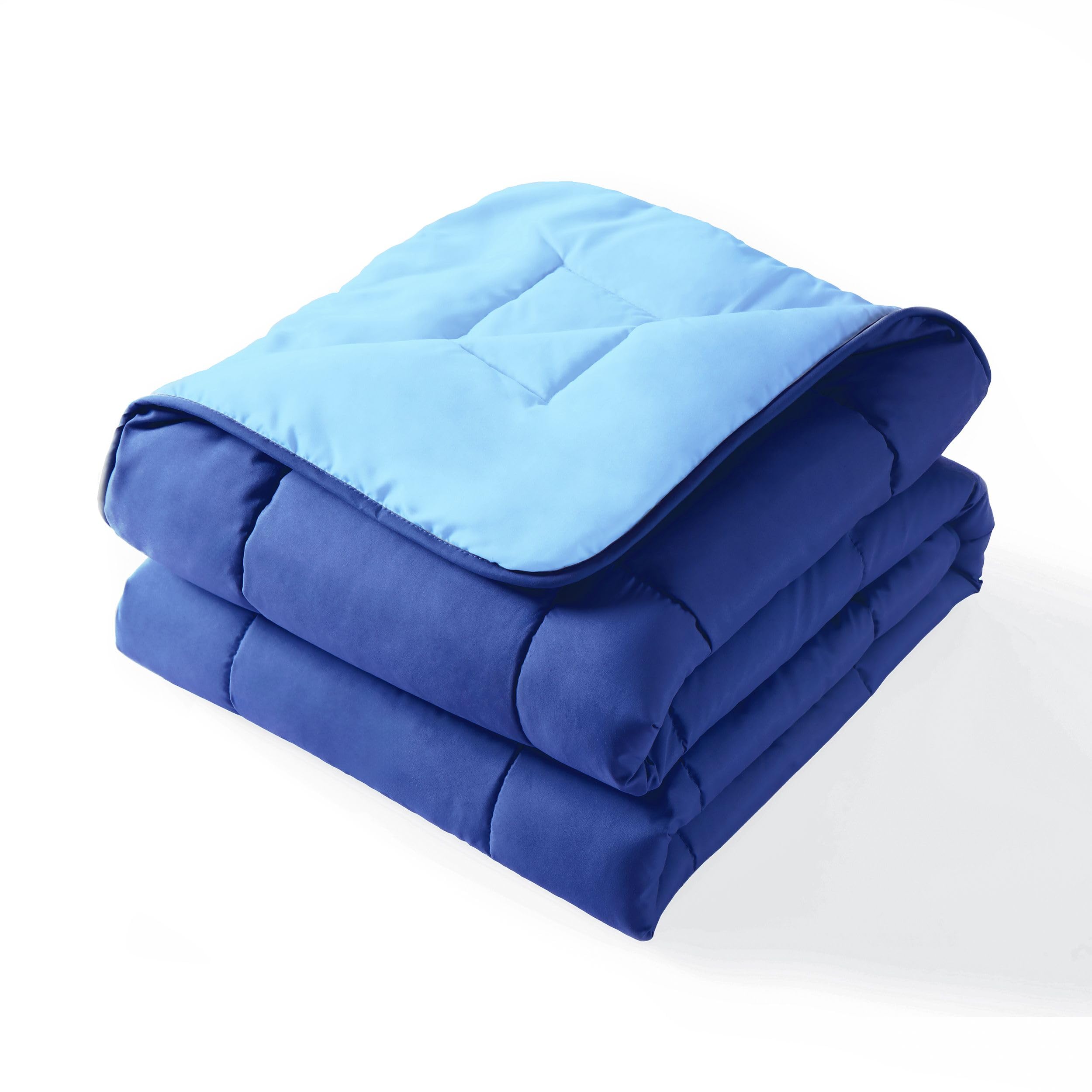 DALINA Textil - Edredón de Fibra 170 gr/m2 - Edredón Relleno Nórdica Reversible de Dos Colores Cama 135, 220 x 220 cm - Suave, Transpirable, Ligera, 100% Poliérster, Celeste y Marino