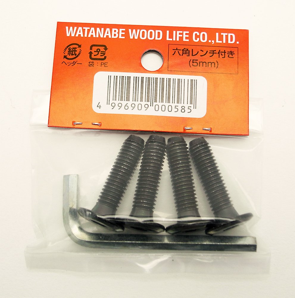 Amazon.co.jp: 渡辺材木店 ウッドポール WP 六角穴ビス 黒 M8X30 : DIY