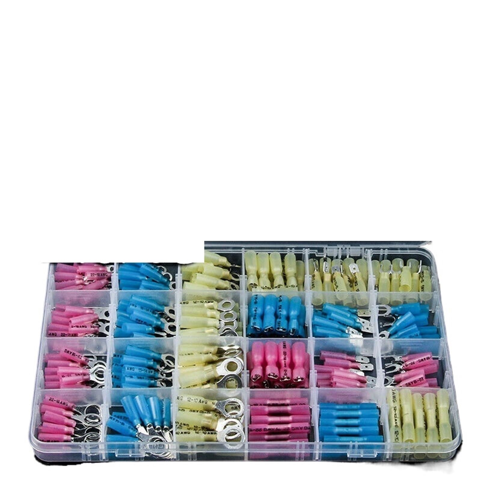 Ciopljhkl Women's One Color 240Pcs Heat Shrink Ring Crimp Connectors Waterproof Male Spade Terminals For Automotive Marine For Home,Factory,Cars,Ship