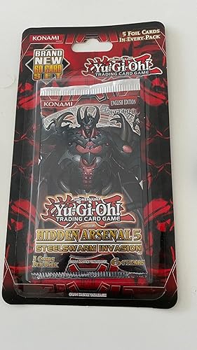 YuGiOh Hidden Arsenal 5 Steelswarm Invasion Booster Pack 5 Tarjetas
