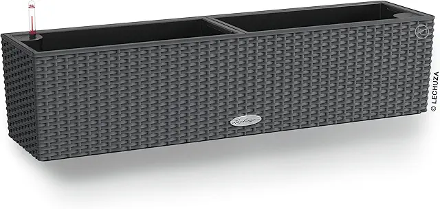 LECHUZA Cottage 80 Granite Planter with Self-Watering System