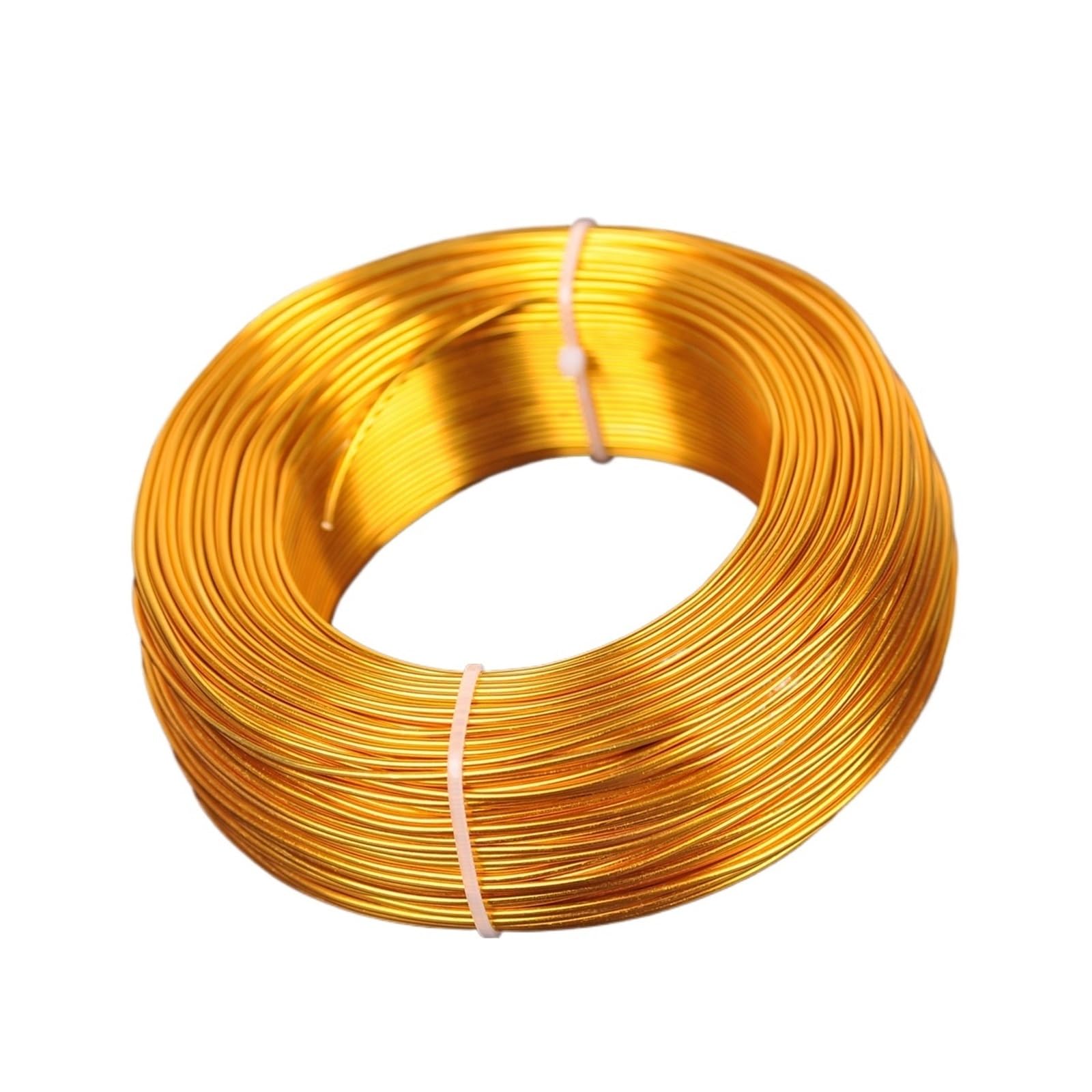 1 rotolo grande da 0,8 mm/1 mm/1,5 mm/2 mm/2,5 mm/3,0 mm di filo di perline in alluminio morbido for la creazione di gioielli fai da te(Deep Gold Color,2.0mm (47 meters))