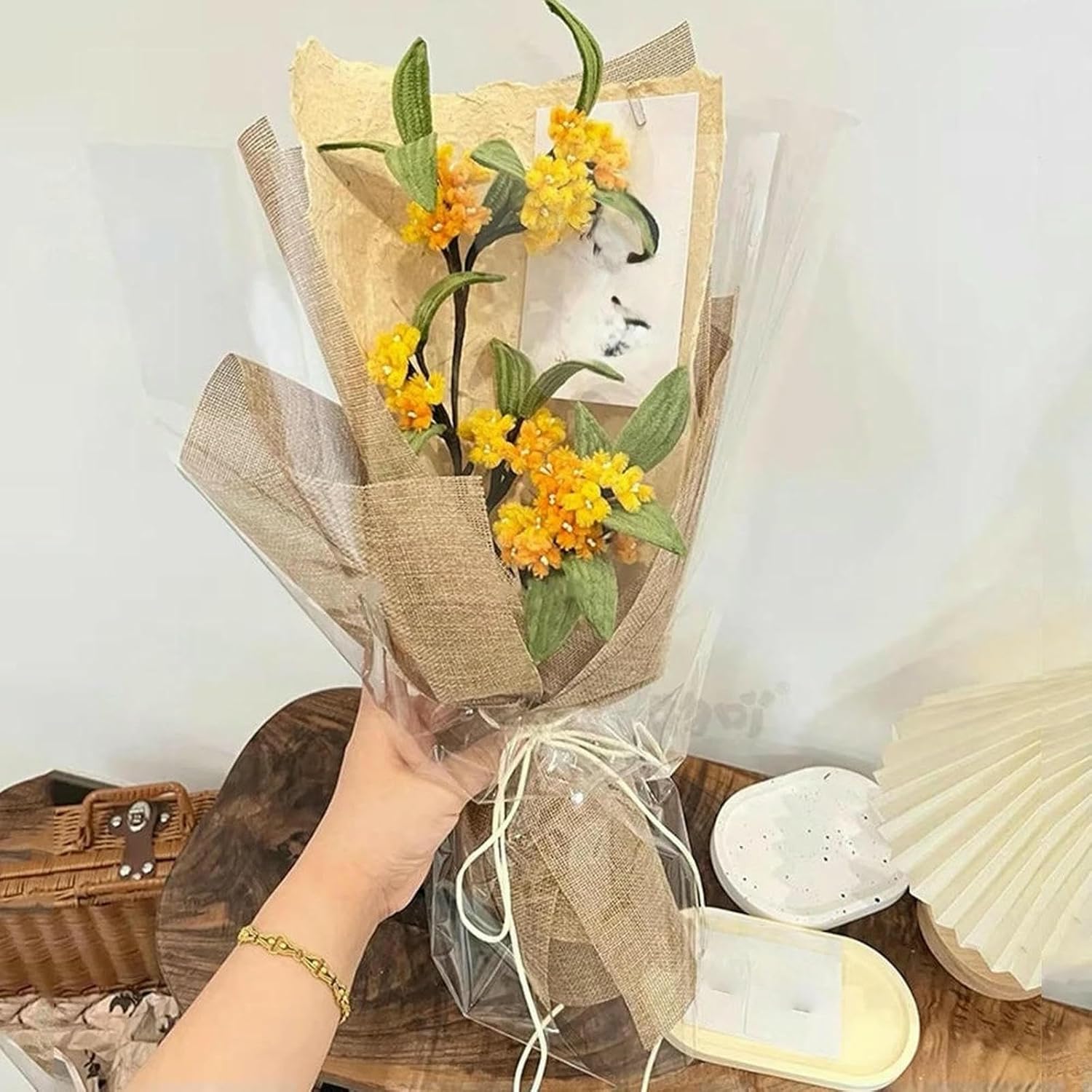 DIY Chenille Bouquet DIY Bouquet Twisting Stick Material Kit-Daisy Tulip