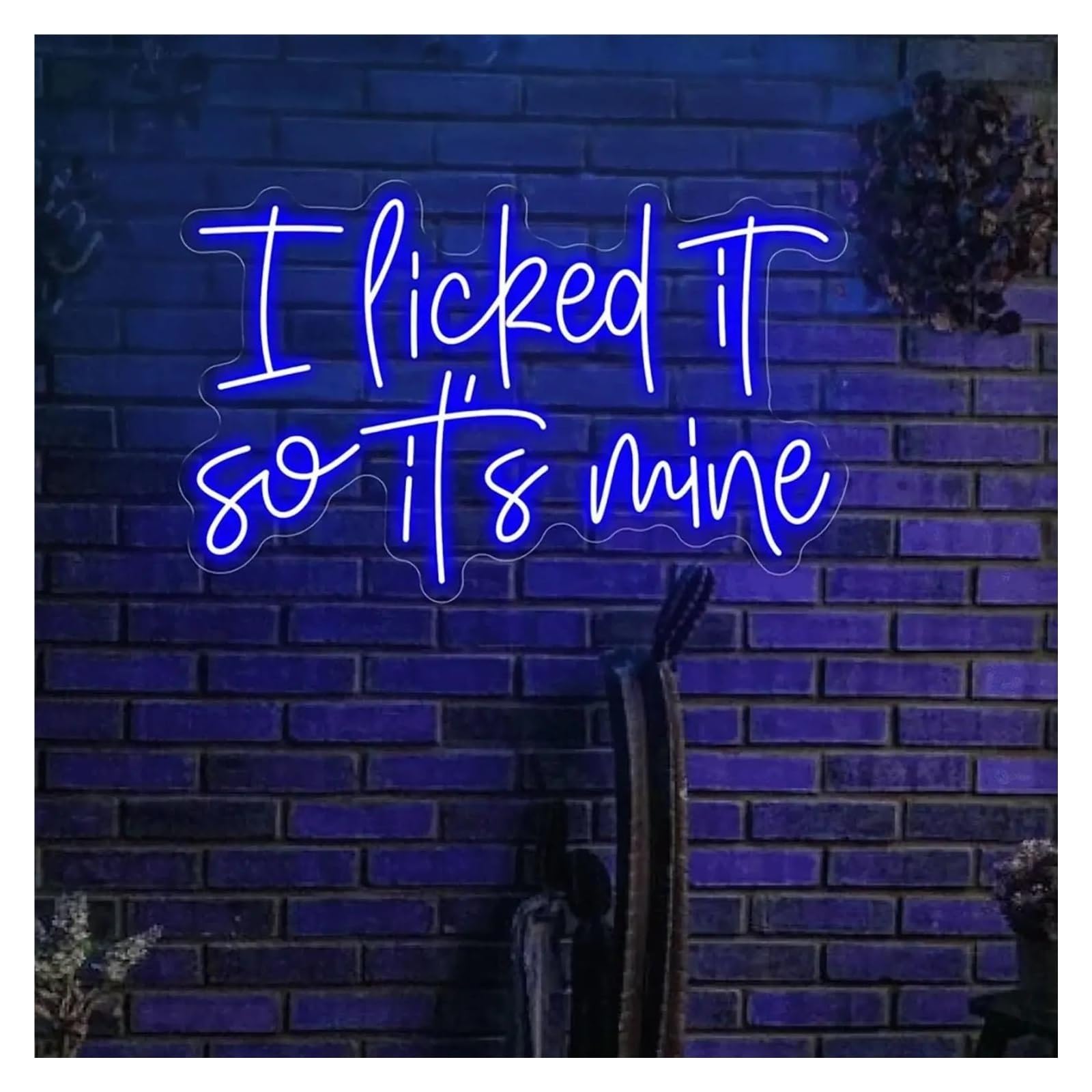 Insegna luminosa al neon L'ho leccato quindi è mio per le lettere per dell'insegna al per neon a LED per la decorazione artistica da parete(Blu)