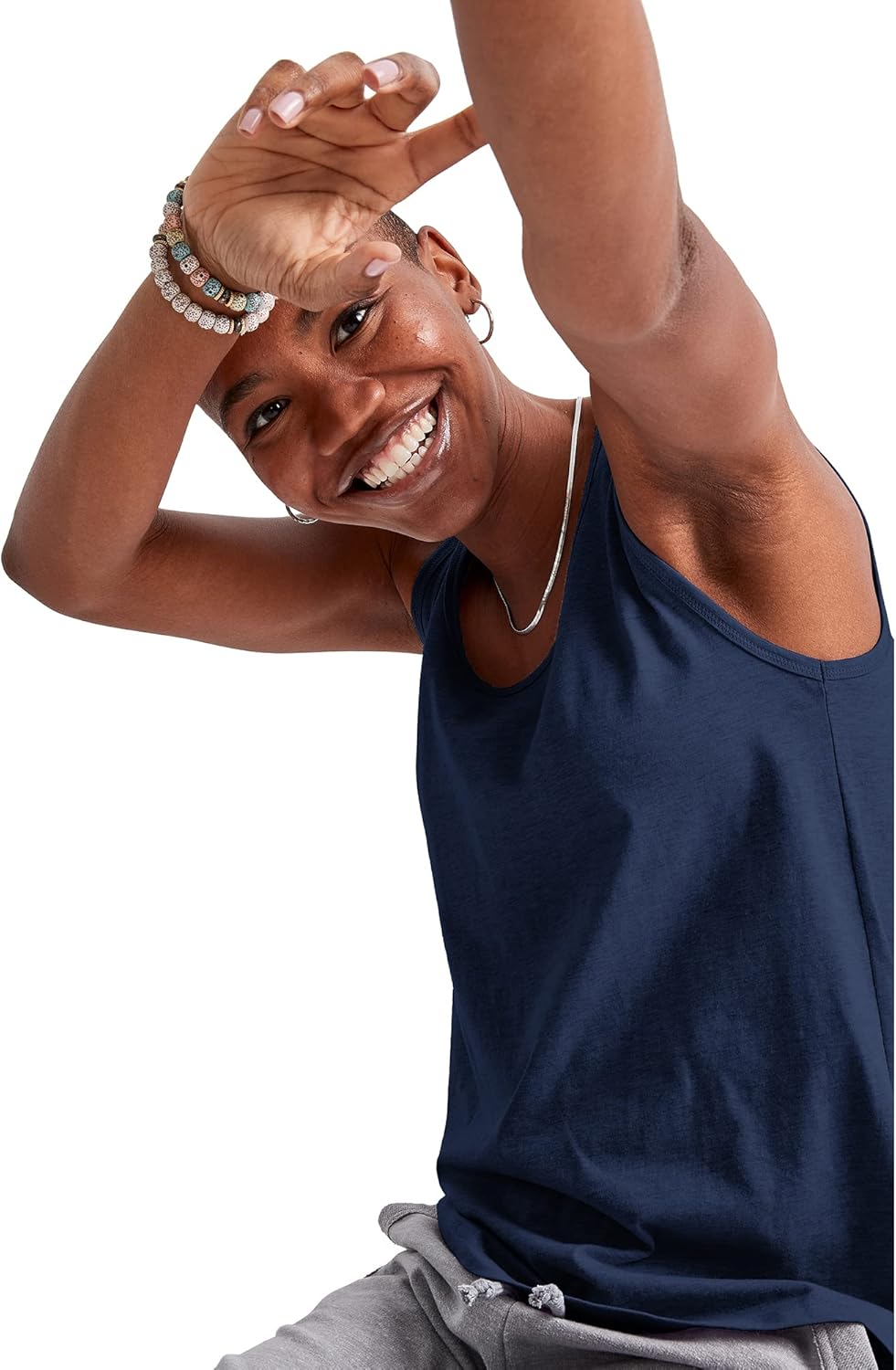 Hanes Originals Tri-Blend Tank Top, Lightweight Sleeveless Shirt for Women, Plus - Image 4