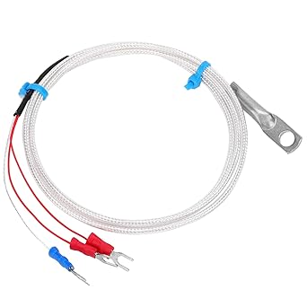 Temperature Sensor Probe, Accurate Temperature Sensor Simple Structure with UT Terminal for Power Plant Sewage Treatment Plant for Worker(1m)