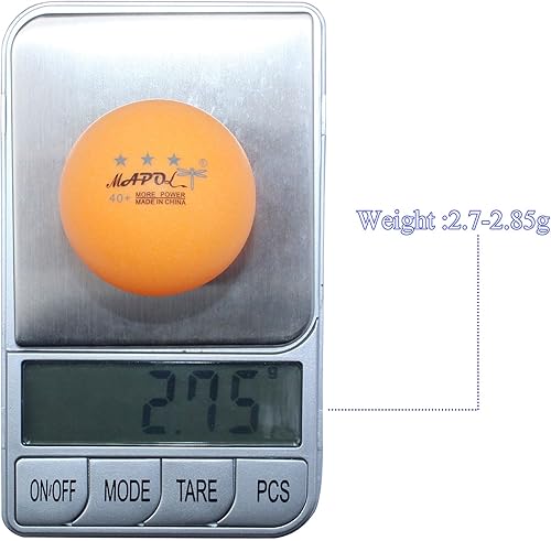 Miniatura 4 de MAPOL 100 pelotas de tenis de mesa avanzadas de práctica naranja de 3 estrellas