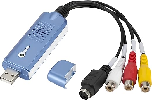 VARMODEE USB 2.0 Video Capture Card, USB Connector, Windows XP/7/Vista/10 Compatible, 720p/576p Resolution, AV Capture