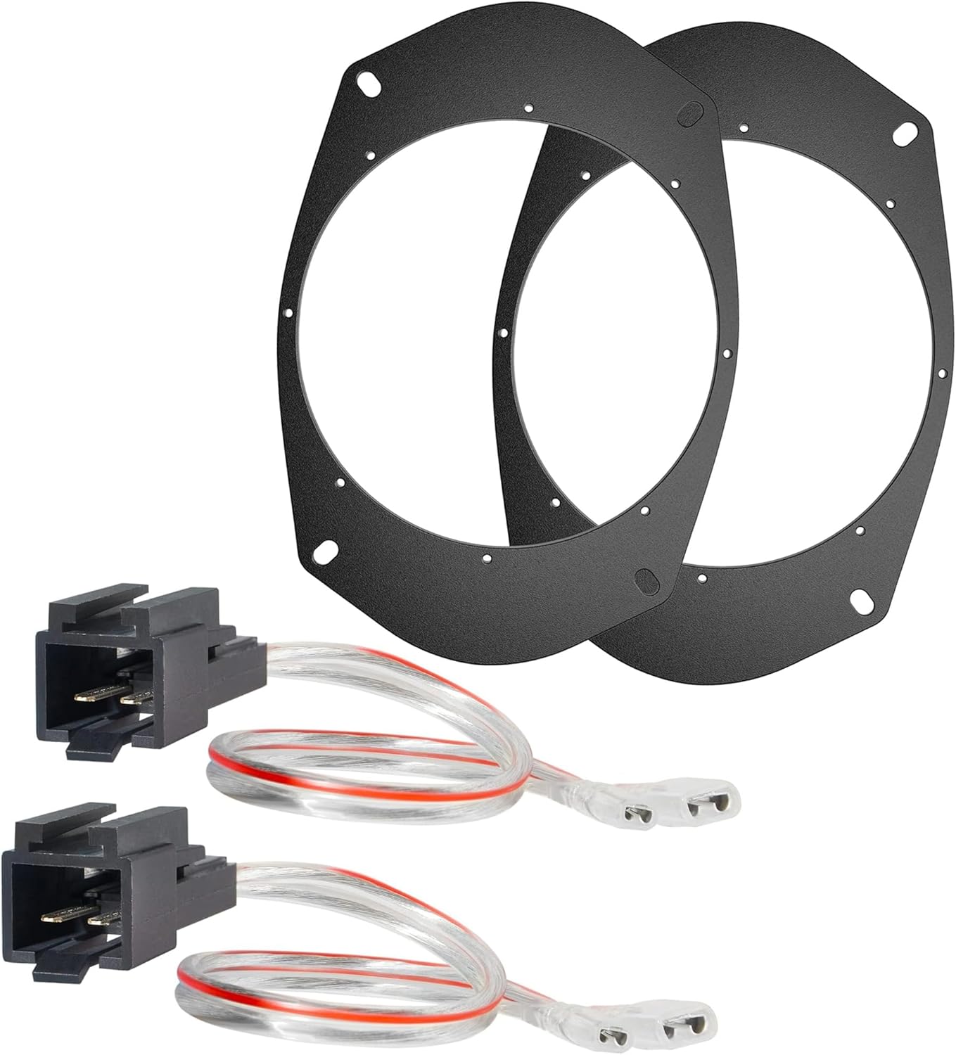 NuIth 6X9 to 6.5 inch Door Speaker Adapter +Car Speaker Wiring Harness Connector Adapter for Jeep/Chrysler/Dodge/GMC